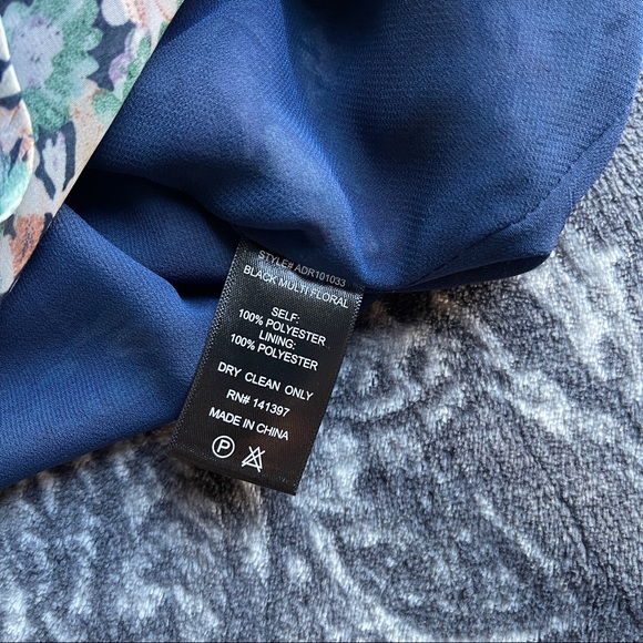 ASTR The Label Puff Sleeves Floral Ruffles Asymmetrical Hi low Midi Dress Large - Picture 10 of 14